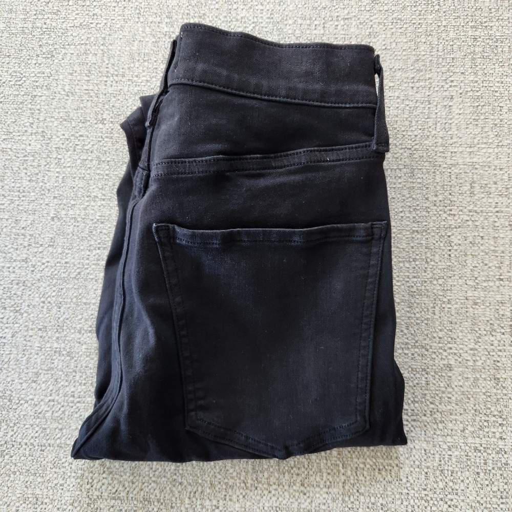 AGOLDE Sophie Crop Jeans Womens Size 26 Black Raw Hem